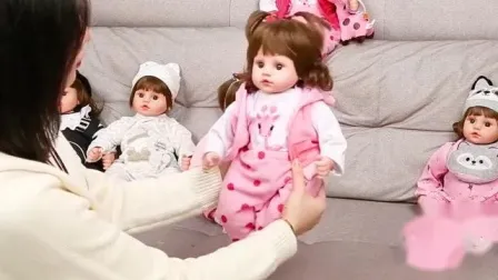 Wholesale Baby Gift 19" 48cm Toddler Reborn Girl Dolls Pink Clothes for Children Toys