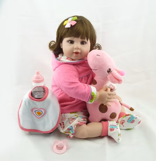 Wholesale Baby Gift 19" 48cm Toddler Reborn Girl Dolls Pink Clothes for Children Toys