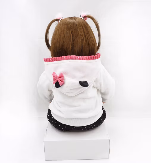 19&prime;&prime; 48cm Silicone Vinyl Reborn Baby Girl Realistic Alive Newborn Babies Doll White Skin Ethnic Bebe Toddler for Kids Xmas Gifts