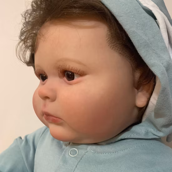 3D Skin with Vascular Vein 55 Cm Silicone Baby Reborn Boy Doll Toy for Children Smiling Art Toddler Play House Boneca Birthday Gift