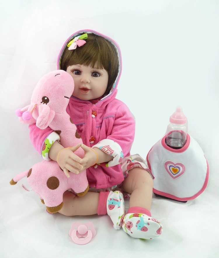 Wholesale Baby Gift 19" 48cm Toddler Reborn Girl Dolls Pink Clothes for Children Toys