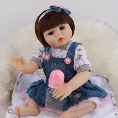 48 センチメートルリボーンベビードールおもちゃフルボディソフトシリコーンベベ人形女の子のおもちゃ防水リボーンおもちゃ子供のためのギフト