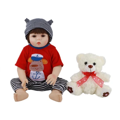 48 センチメートル男の子シリコーン人形ベビーリボーン人形女の子新生児おもちゃクリスマスギフトおもちゃシリコーンソフト人形子供のためのプレゼント