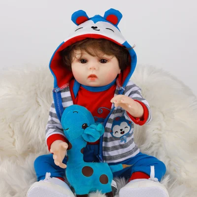 かわいいソフトシリコーンリボーンベビードールリアルな新生児人形手作りリアルなベベリボーン人形 48 センチメートル